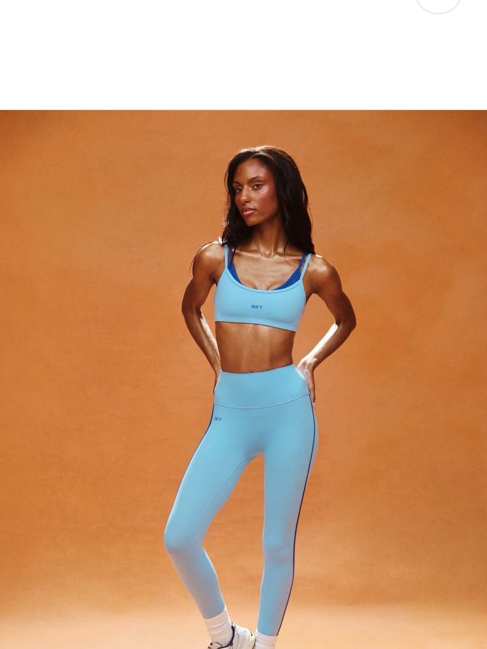SET Active Breathe Pipe Leggings in Maui NWT